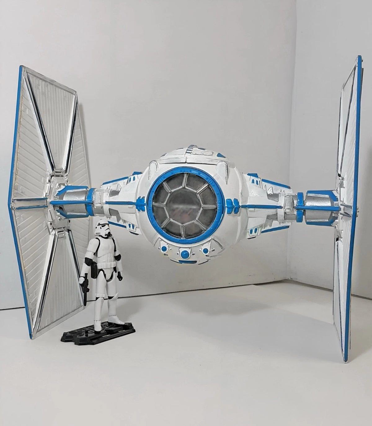 TIE Fighter “Glacier Warden” Interceptor Custom Star Wars Vintage Collectible