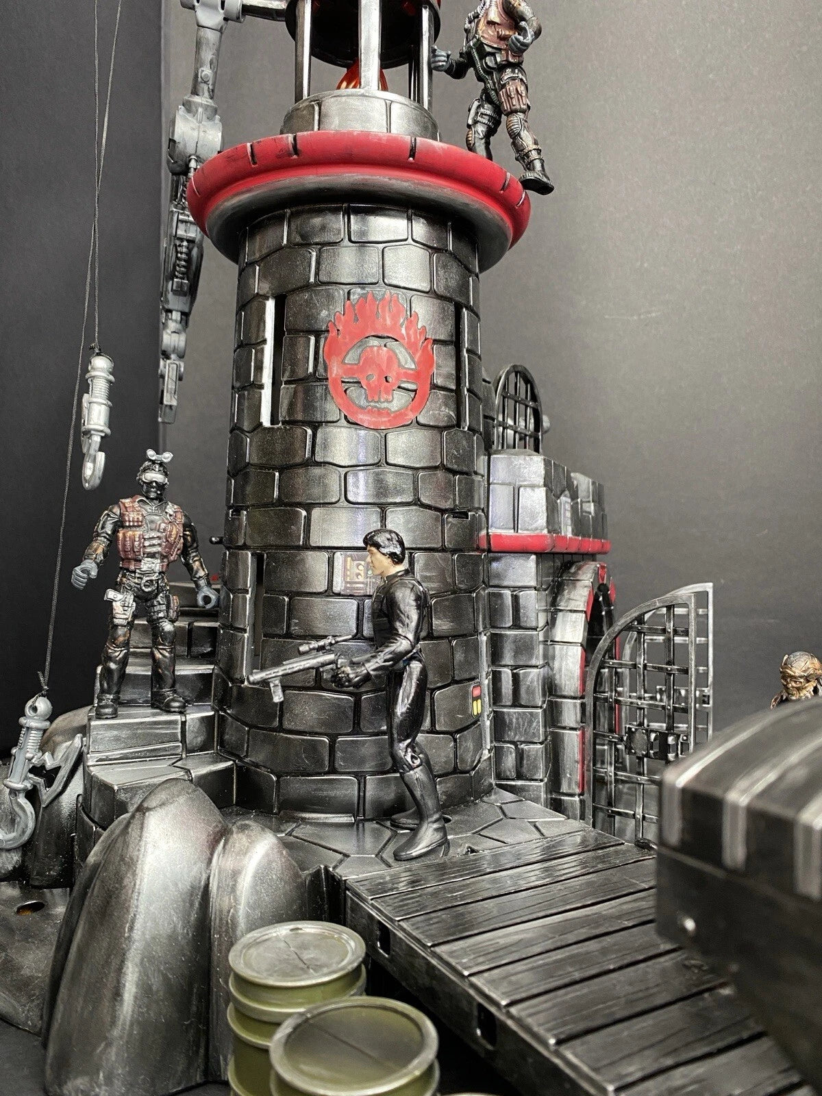 GI JOE COBRA Blackspire Outpost Fortress Diorama 1:18 3.75 Inch Vintage Custom