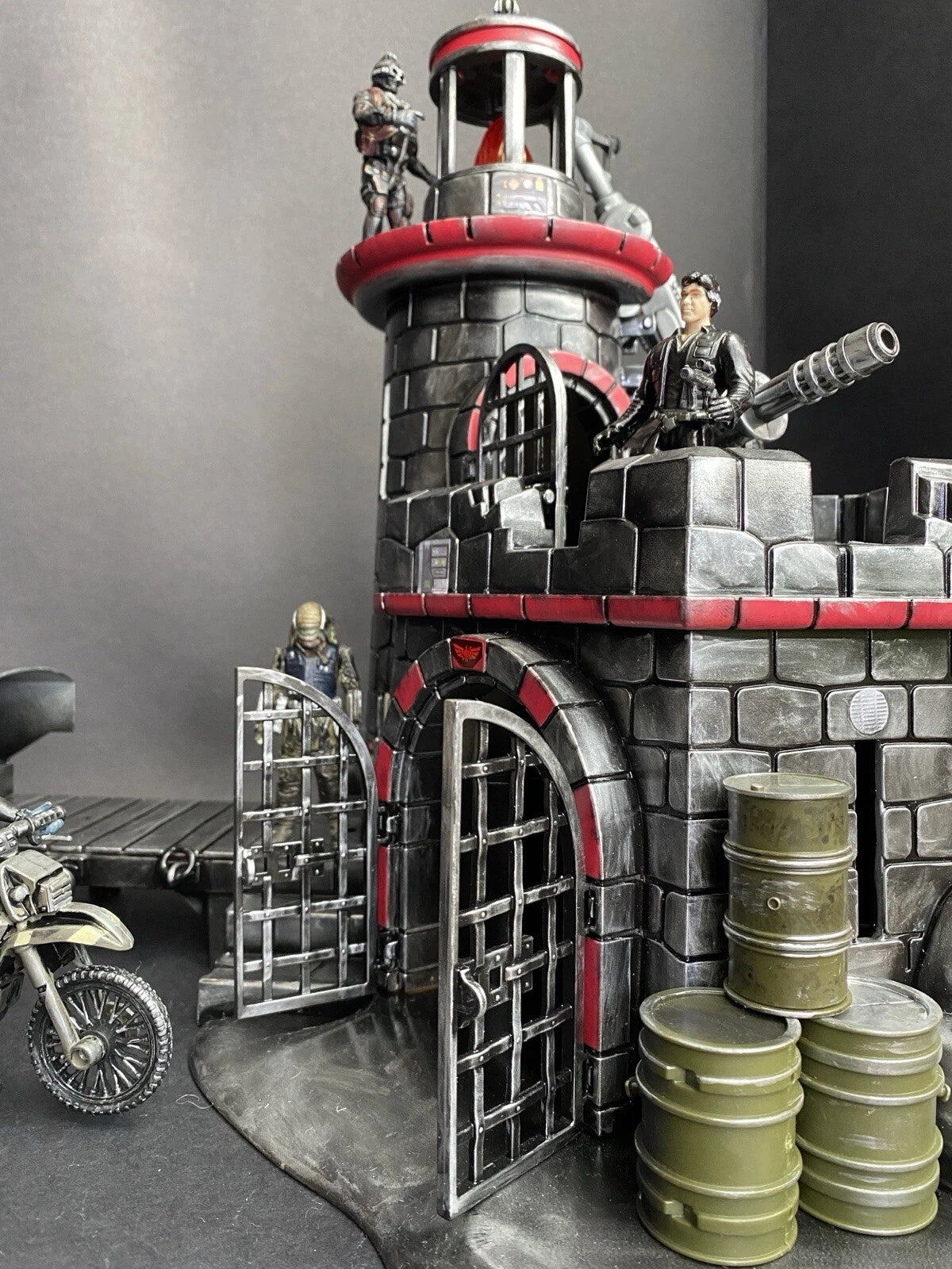 GI JOE COBRA Blackspire Outpost Fortress Diorama 1:18 3.75 Inch Vintage Custom
