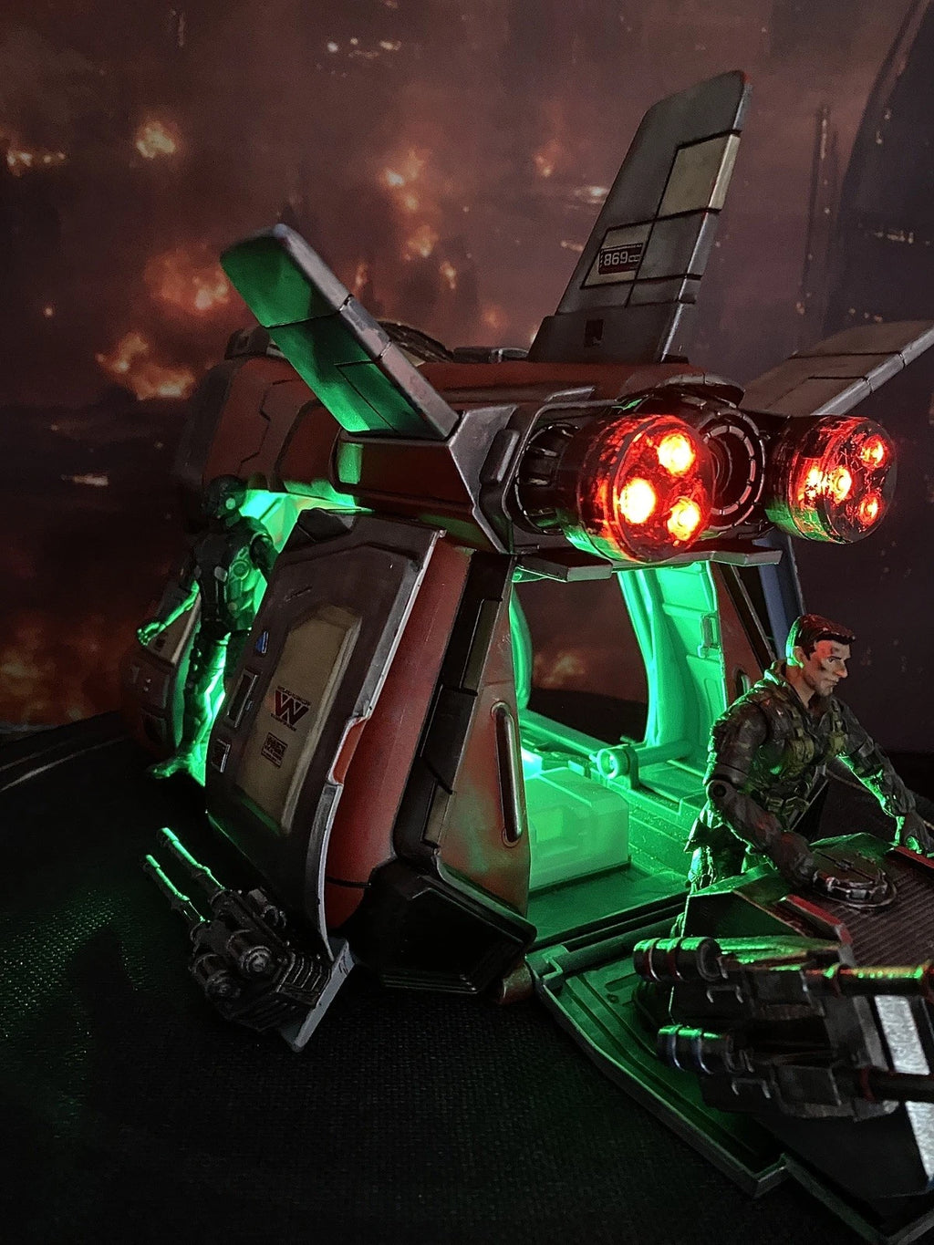 Krayt Viper Assault Shuttle | Custom Hand-Painted Star Wars Kenner Sith  Diorama