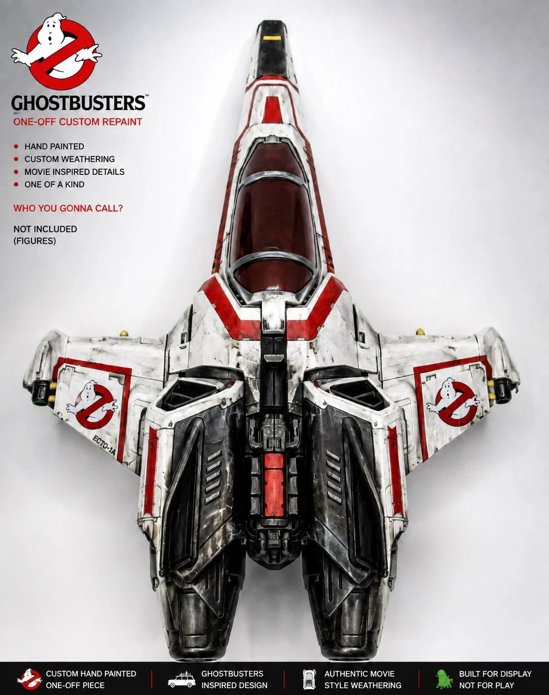 Ghostbusters Custom Vehicle Commission Ecto Repaint vintage Kenner Diorama