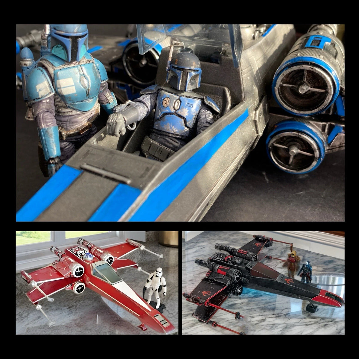 Mandalorian X-Wing Commission Kenner Sith Collectible Star Wars Custom