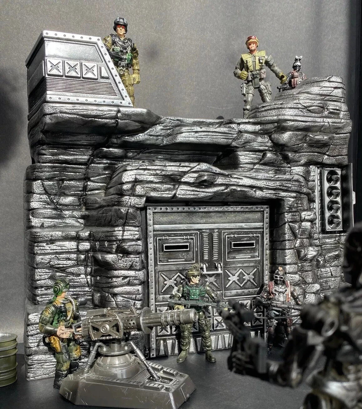 GI JOE COBRA DEVELOPMENTAL TERROR DOME Diorama 1:18 Snake Destro Vintage Custom