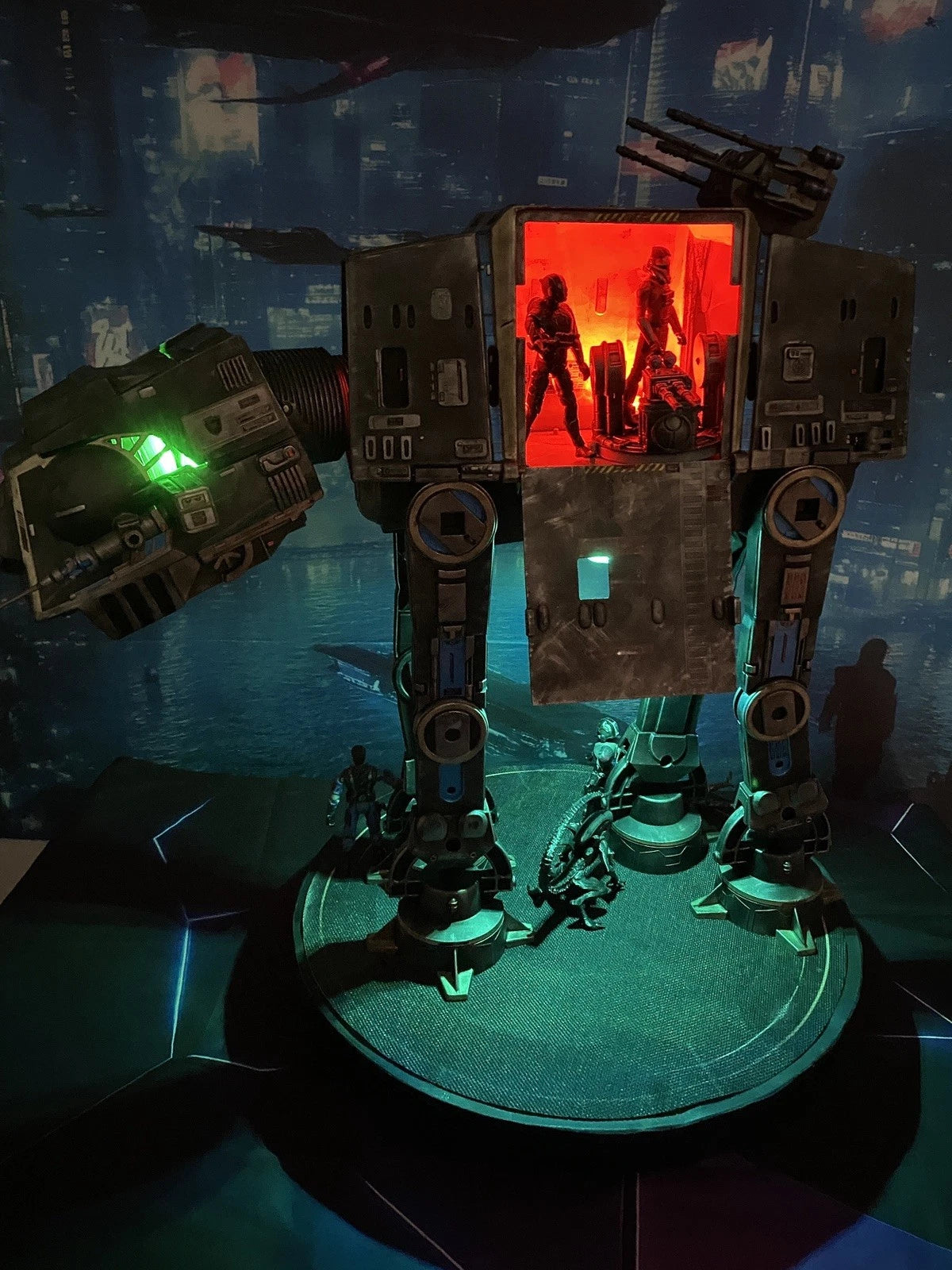 Star Wars AT-AT Aliens Weyland Yutani Custom Imperial vintage Kenner Diorama