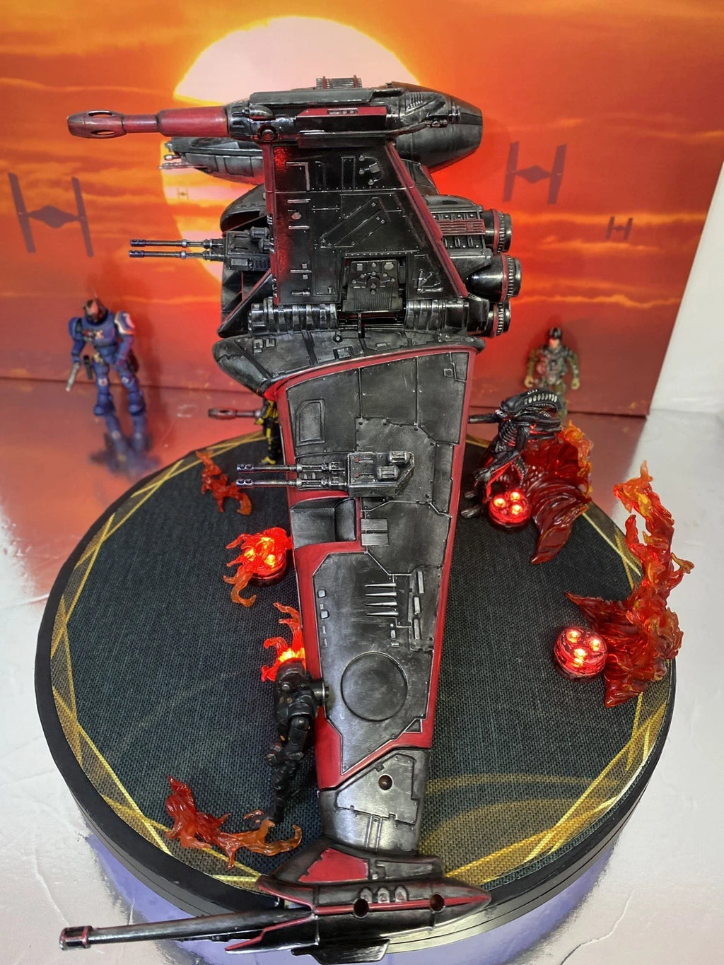 Sable Lancer — Custom Star Wars B-Wing Fighter Vintage Kenner Sith Jedi Custom