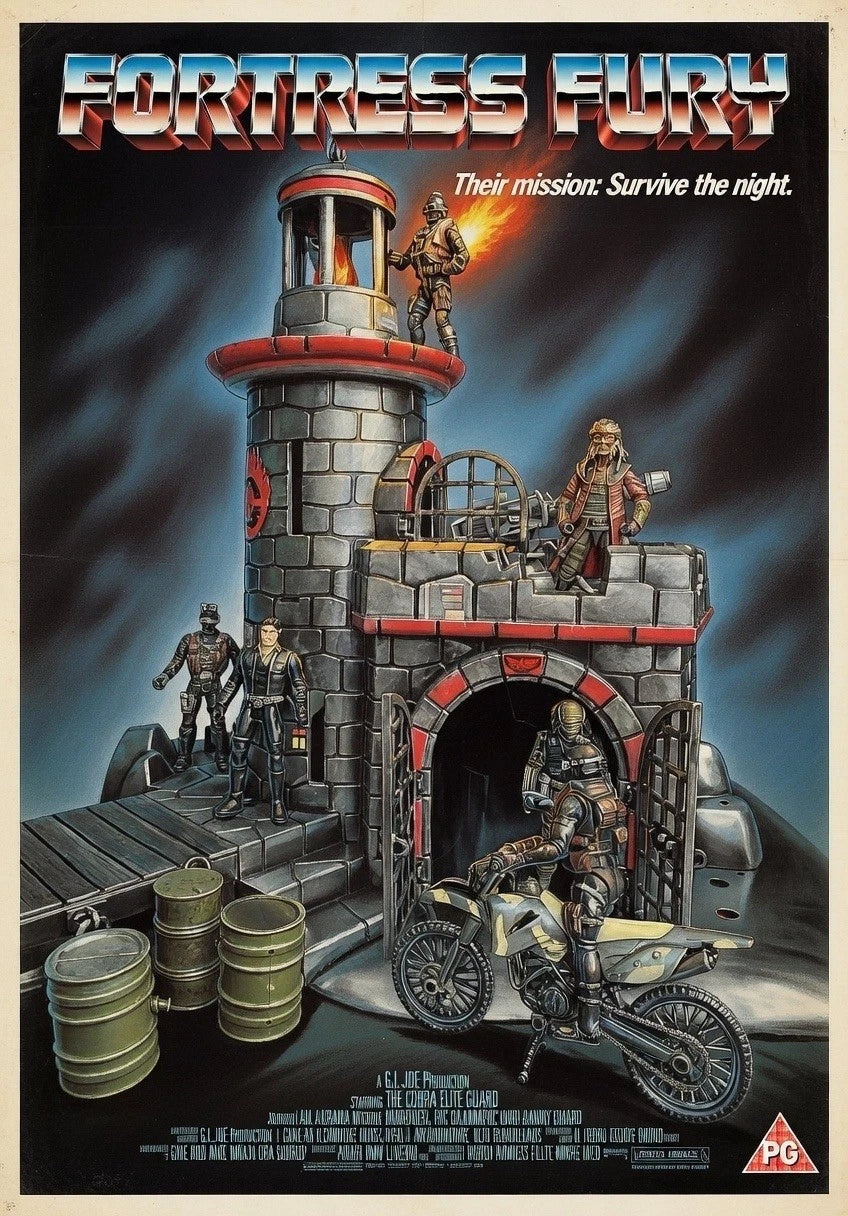 GI JOE COBRA Blackspire Outpost Fortress Diorama 1:18 3.75 Inch Vintage Custom
