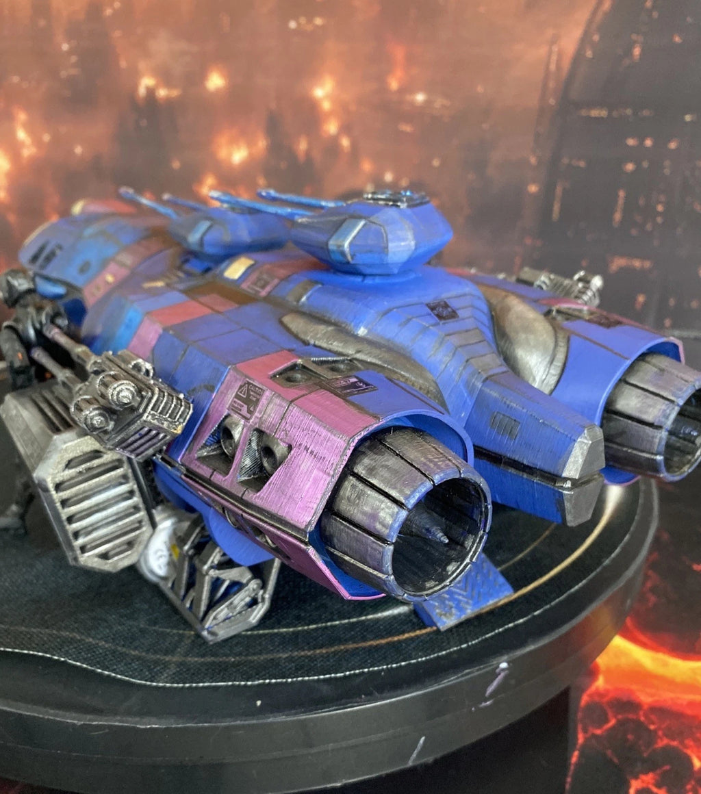 GI JOE COBRA Night Viper Pursuit Barge Gunship LED Vehicle Vintage Kenner custom