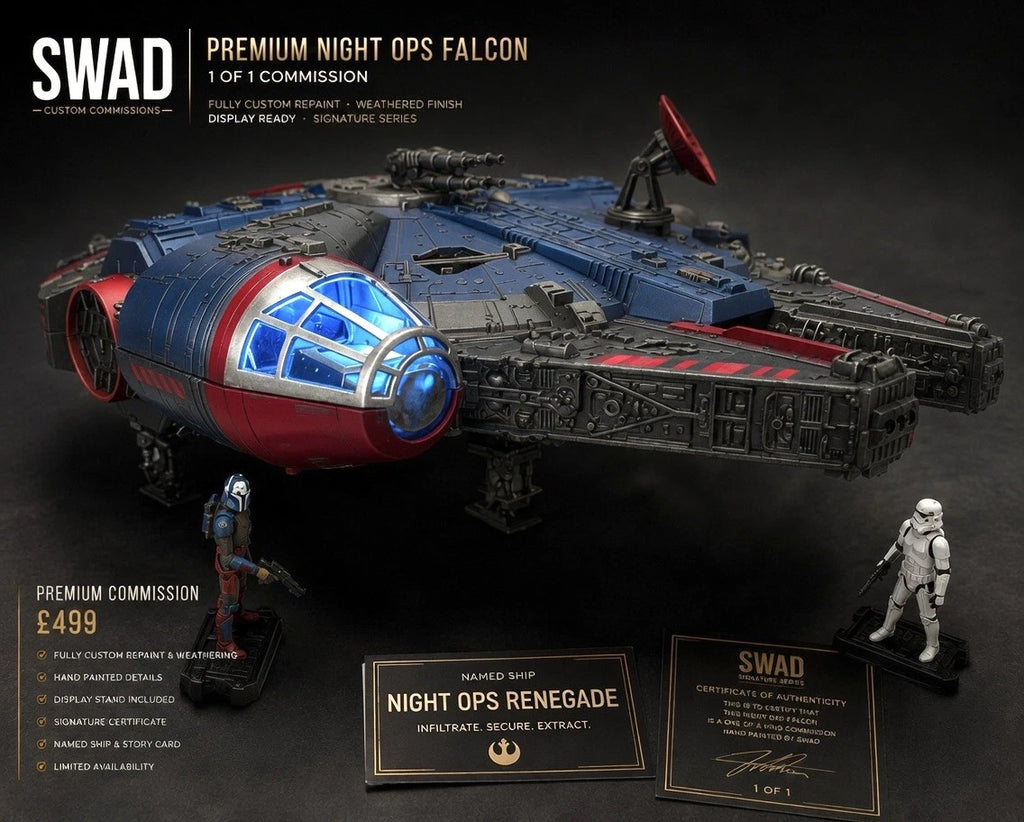 STAR WARS MILLENNIUM FALCON COMMISSION HANDMADE VINTAGE KENNER COLLECTOR CUSTOM