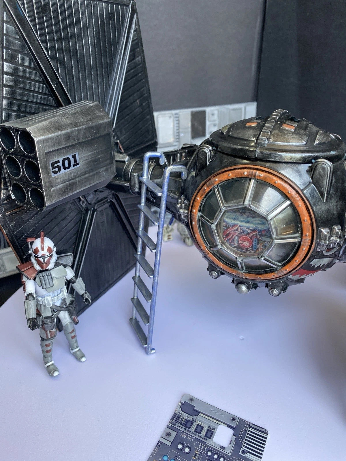 Star Wars TIE Fighter Custom Imperial Andor Rogue One Kenner Vintage Sith Empire