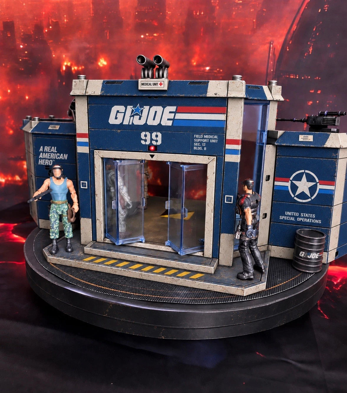 DIORAMA GI JOE CUSTOM COMMISSION COBRA 3.75 1:18 VINTAGE HASBRO COLLECTIBLE