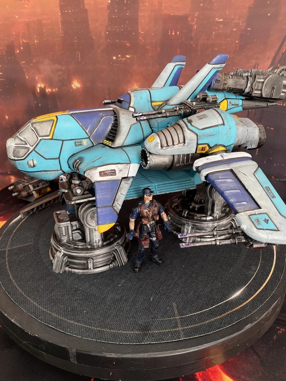 Tyrell Sector Interceptor K-410 | Custom Blade Runner Gunship vintage Diorama