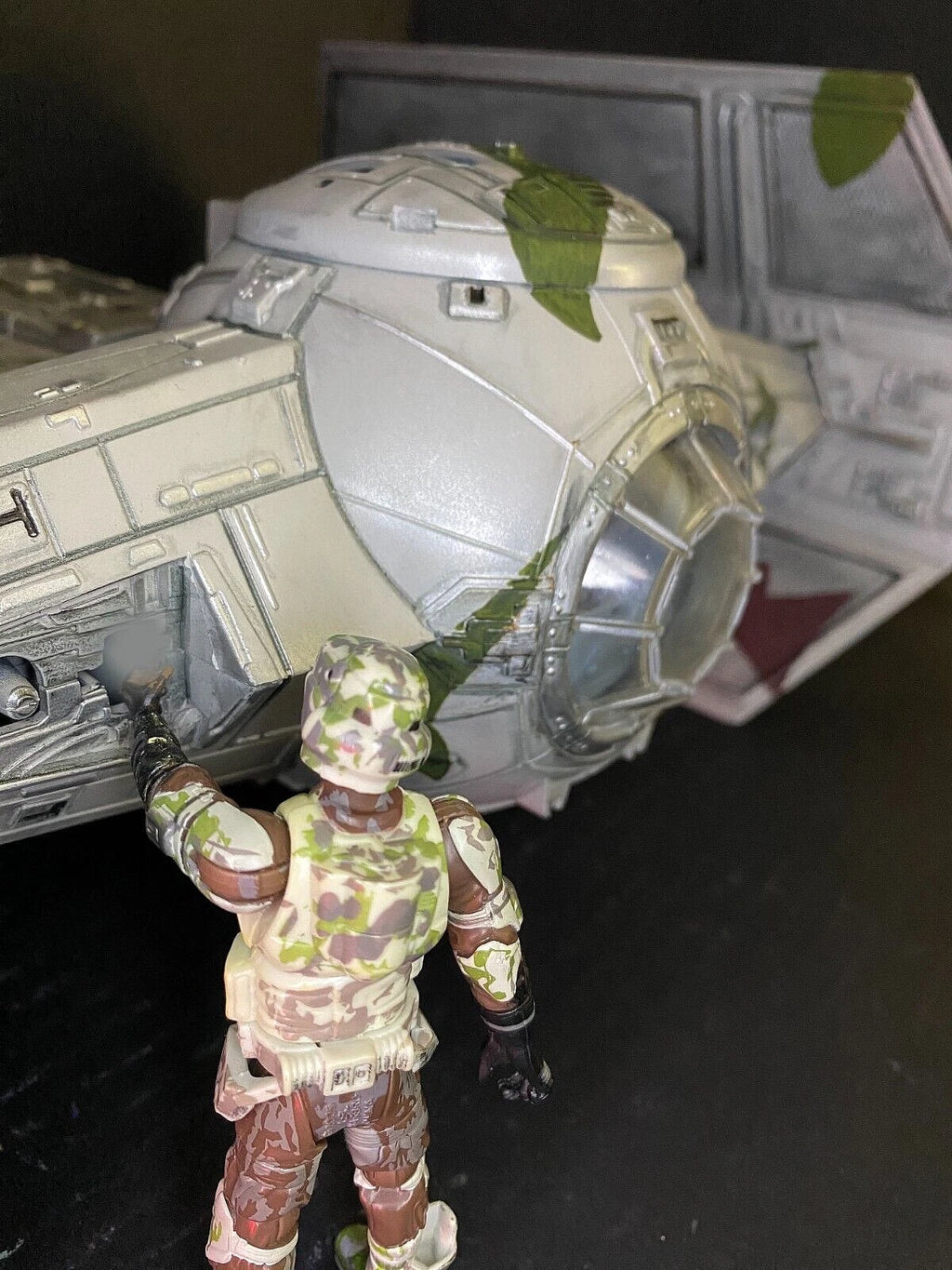 Star Wars Jungle Recon Tie Fighter Interceptor Sith Empire Vintage Kenner Custom - view 8