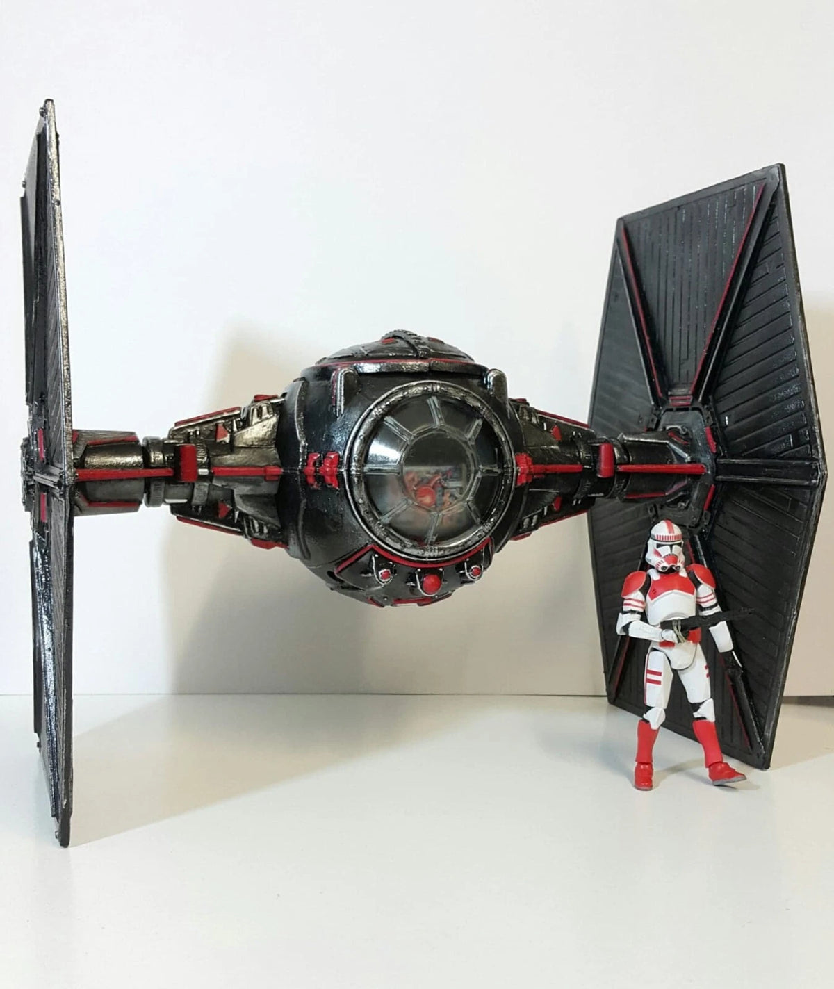 STAR WARS Obsidian Fang Tie Fighter Interceptor | Hand Painted Sith Starfighter