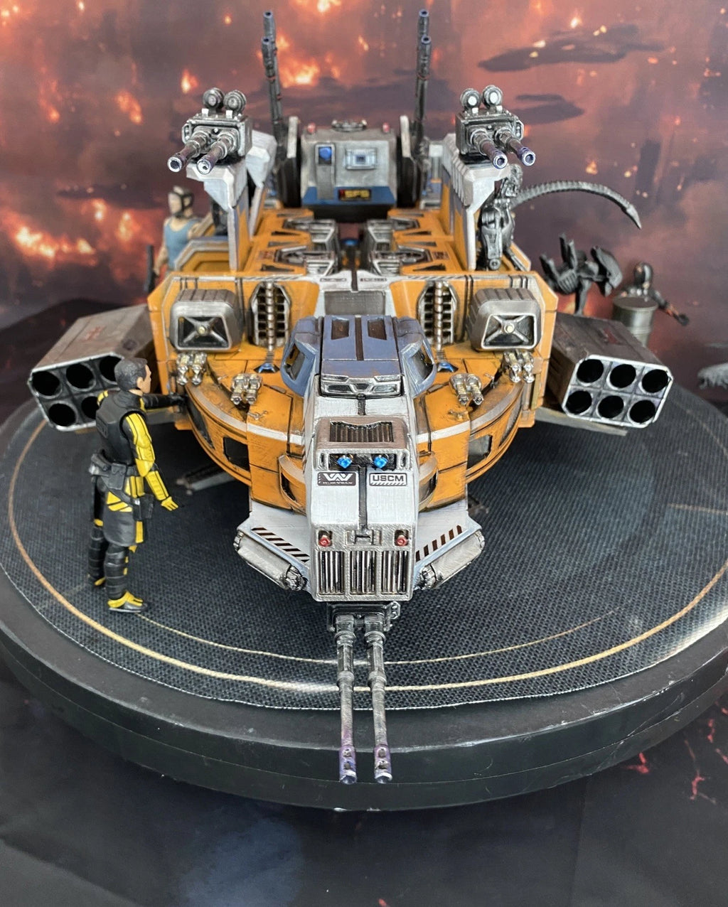 Aliens USCM NEX-8 Xeno Containment Dropship Diorama Romulus Vehicle Custom