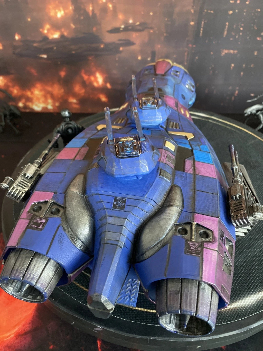 Stargate P9X-4 Viper-Class Gatefront Assault Gunship Diorama Display Custom SG1