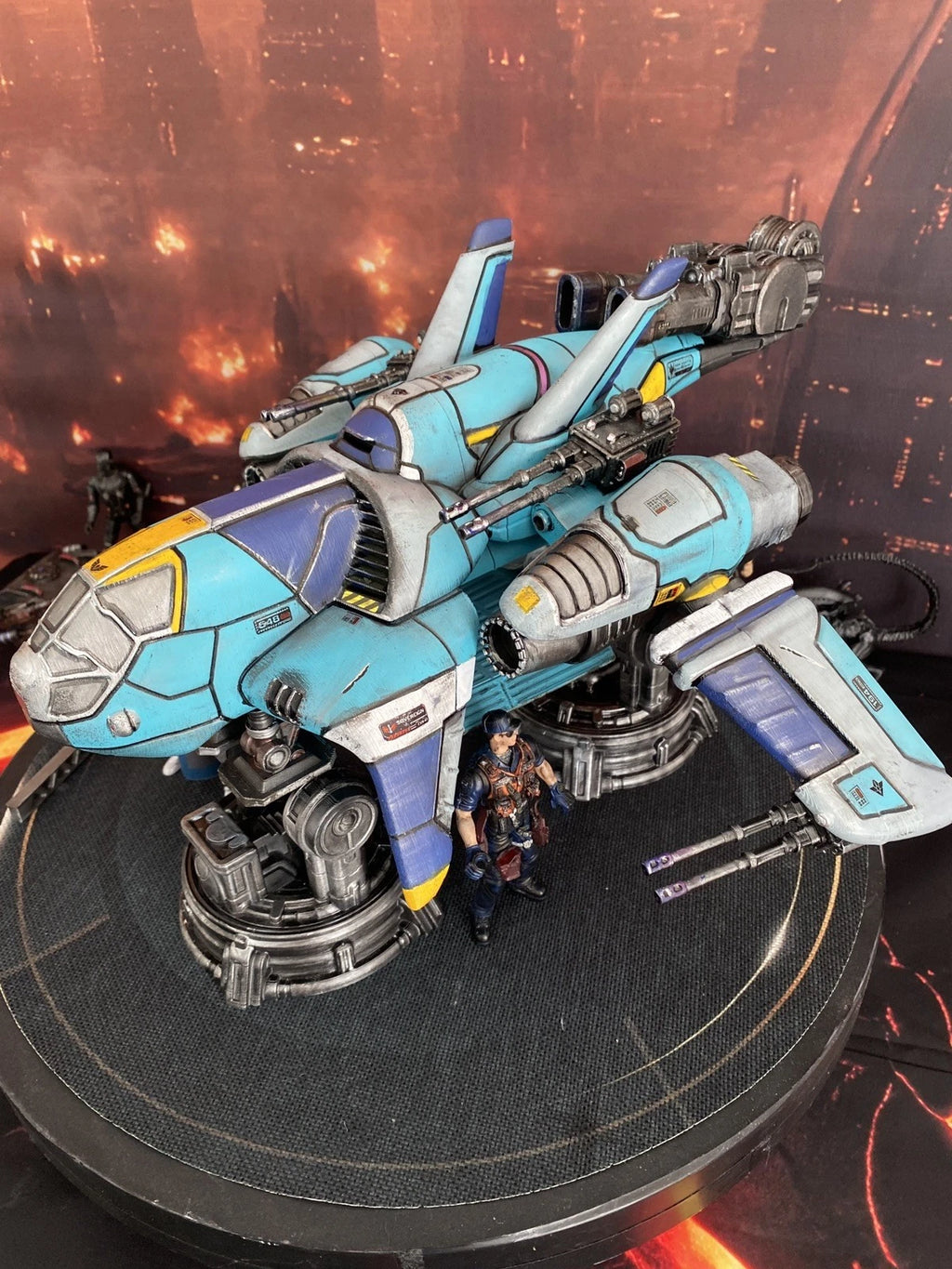 Tyrell Sector Interceptor K-410 | Custom Blade Runner Gunship vintage Diorama