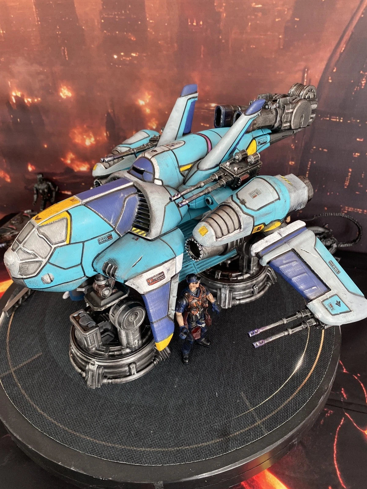 Tyrell Sector Interceptor K-410 | Custom Blade Runner Gunship vintage Diorama