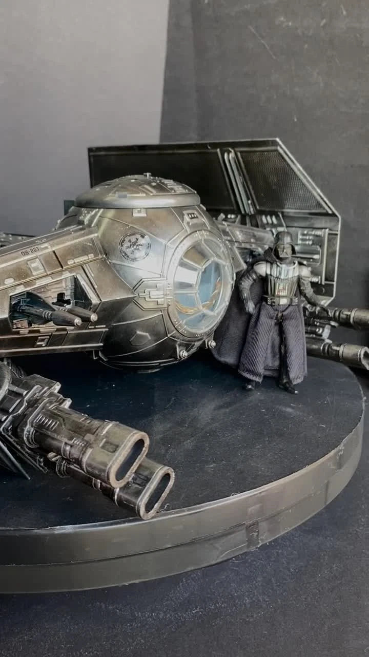 TIE Fighter – Star Wars custom hand-painted vintage Kenner sith jedi collectible
