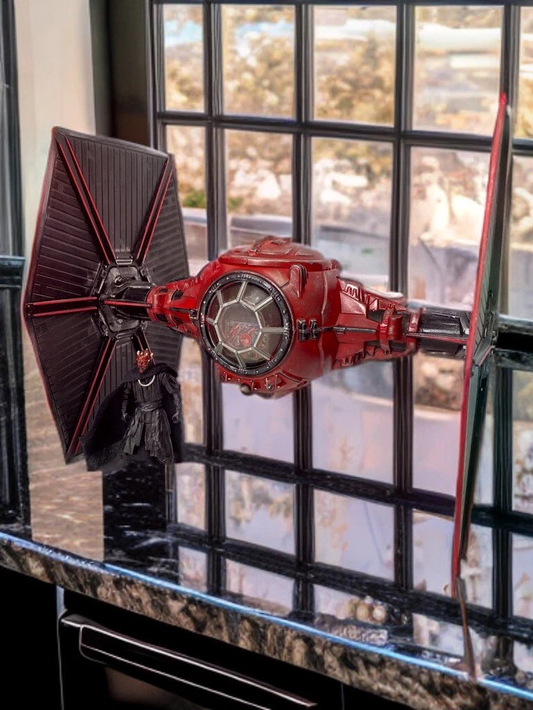 Star Wars Crimson Reaper Tie Fighter Interceptor Kenner Vintage Empire custom