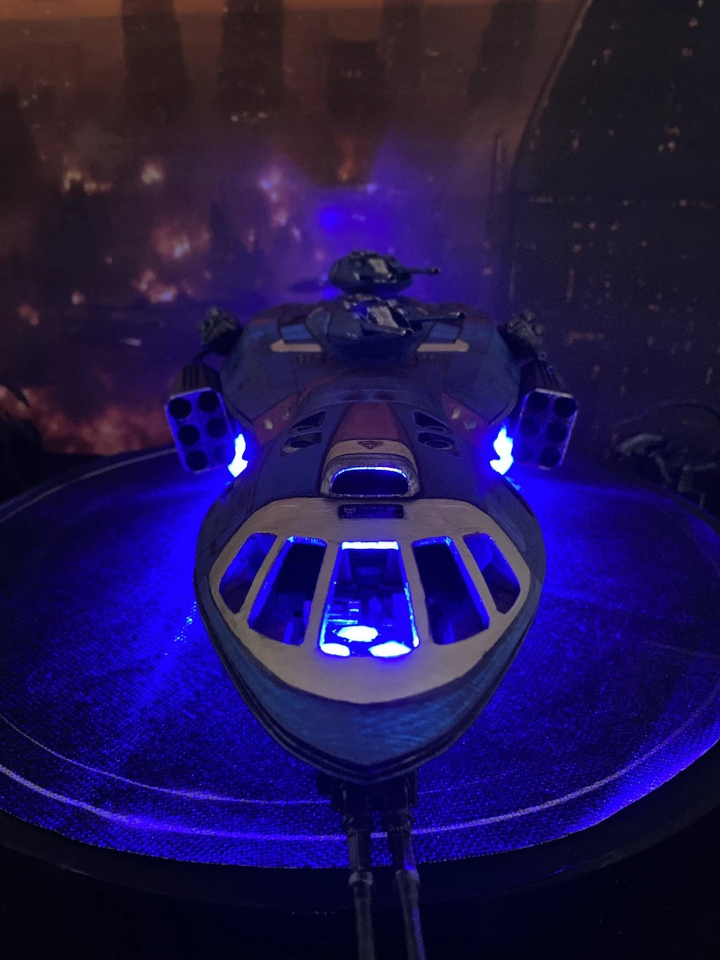 GI JOE COBRA Night Viper Pursuit Barge Gunship LED Vehicle Vintage Kenner custom