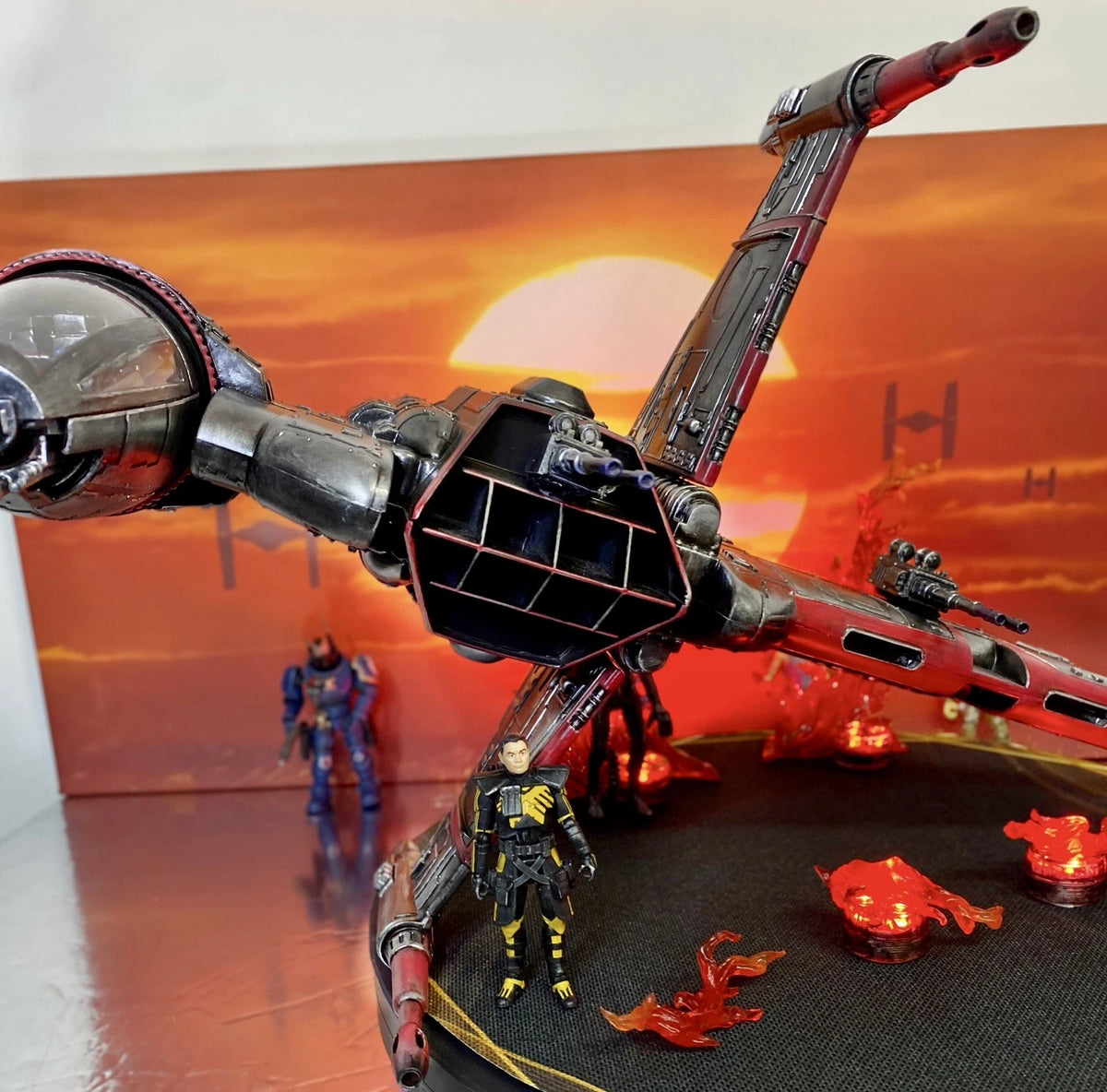 Sable Lancer — Custom Star Wars B-Wing Fighter Vintage Kenner Sith Jedi Custom