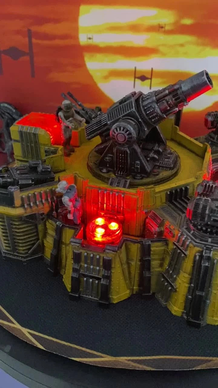 CINDERLINE BATTERY MASK Scale V.E.N.O.M. Siege Emplacement Diorama Hand-Painted