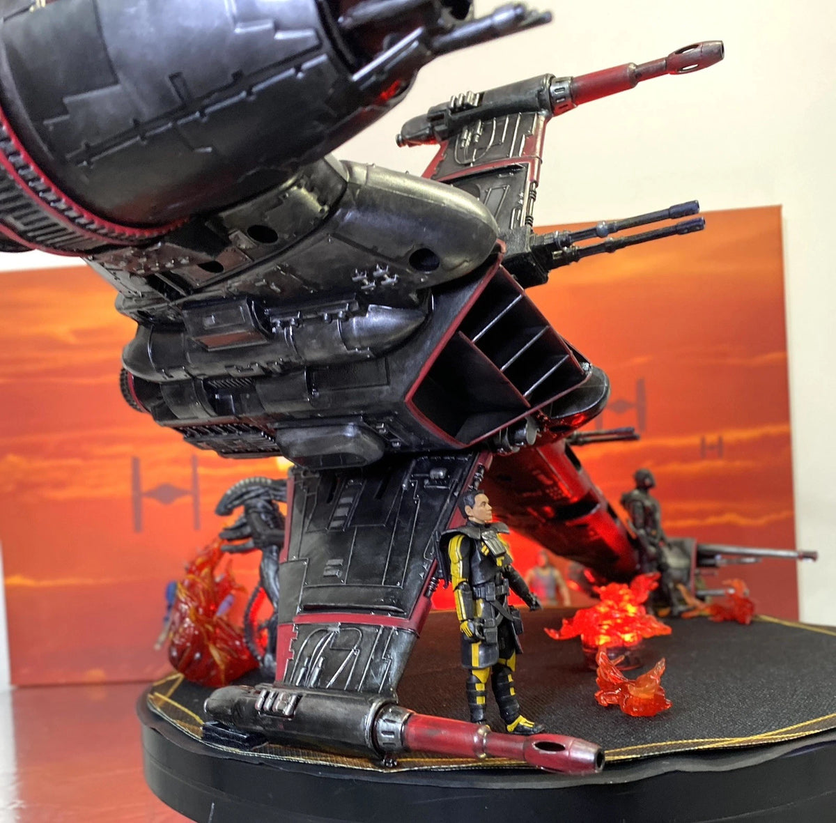 Sable Lancer — Custom Star Wars B-Wing Fighter Vintage Kenner Sith Jedi Custom