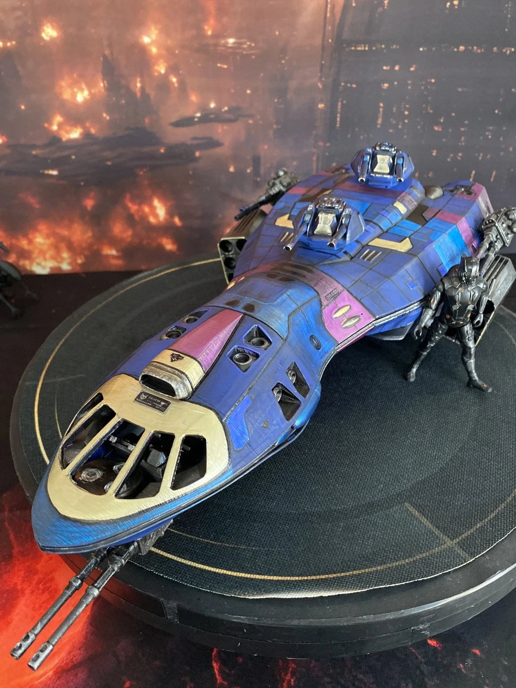 Stargate P9X-4 Viper-Class Gatefront Assault Gunship Diorama Display Custom SG1