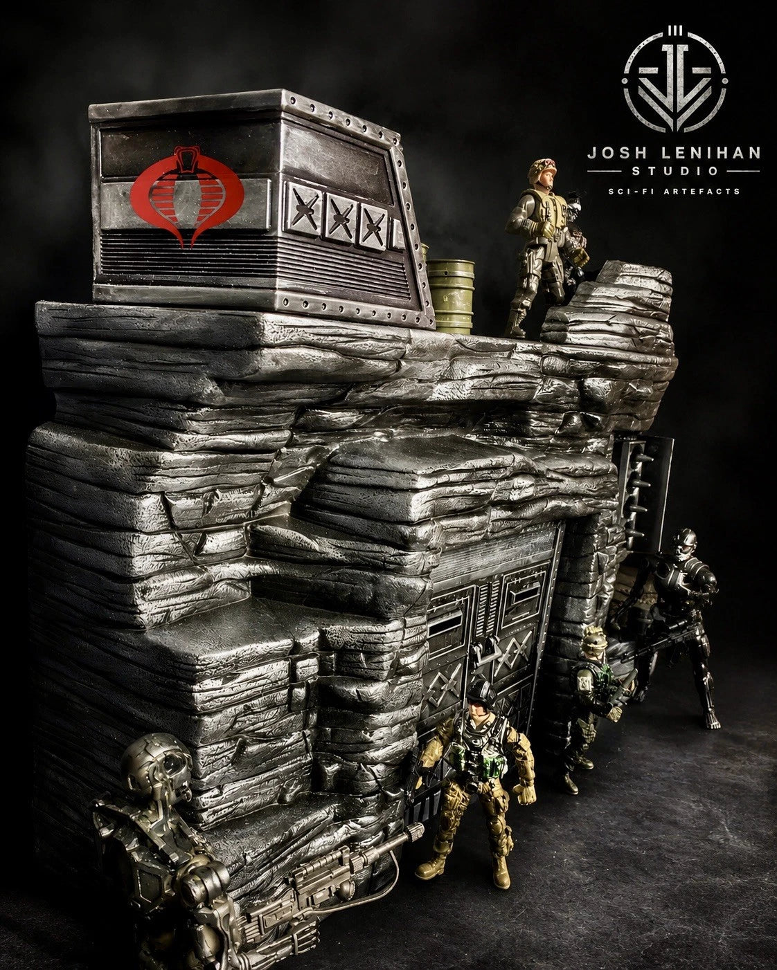 GI JOE COBRA DEVELOPMENTAL TERROR DOME Diorama 1:18 Snake Destro Vintage Custom