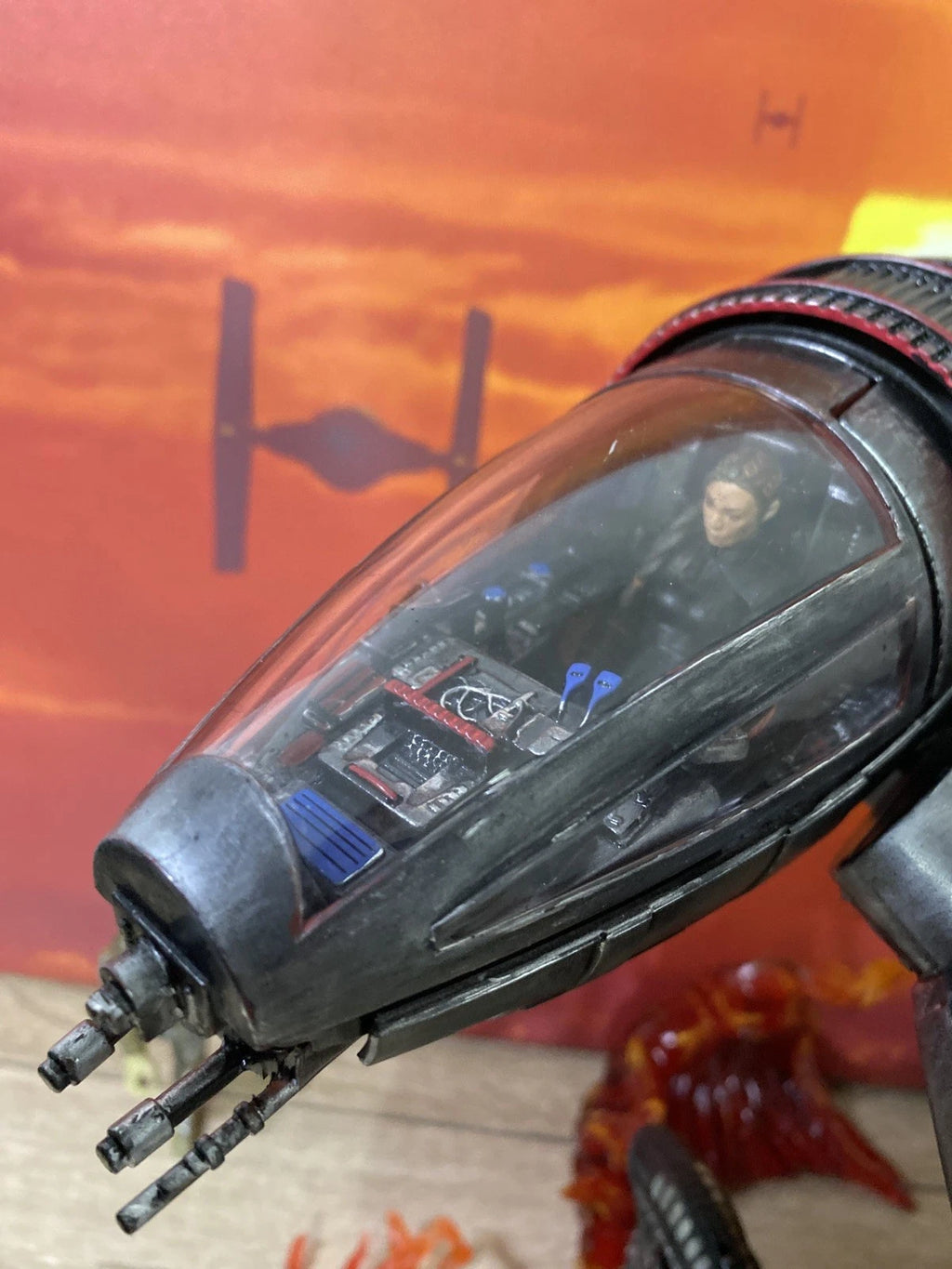 Sable Lancer — Custom Star Wars B-Wing Fighter Vintage Kenner Sith Jedi Custom