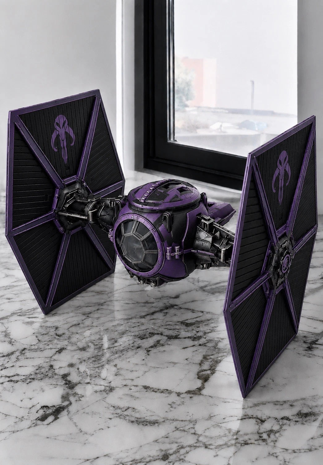 Mandalorian TIE Fighter Commission Star Wars Andor Vintage Sith Kenner Custom