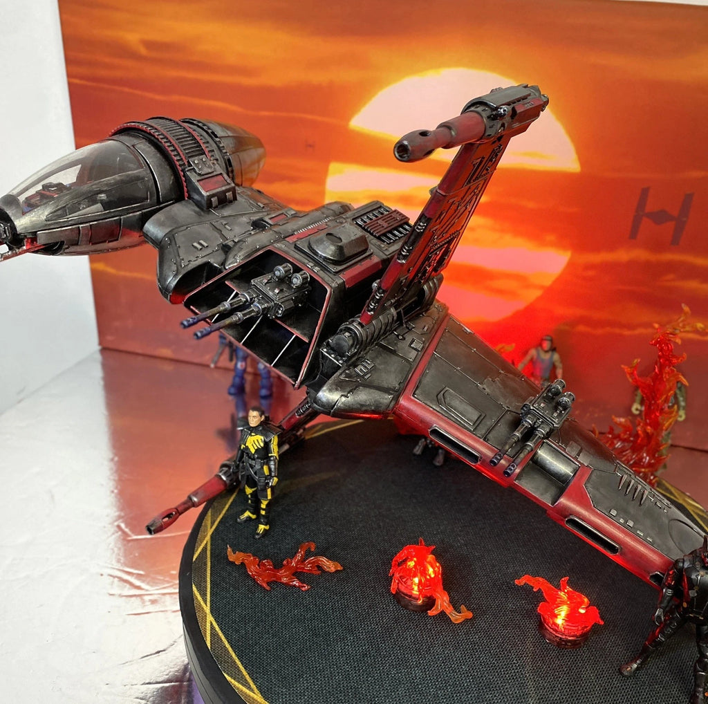Sable Lancer — Custom Star Wars B-Wing Fighter Vintage Kenner Sith Jedi Custom
