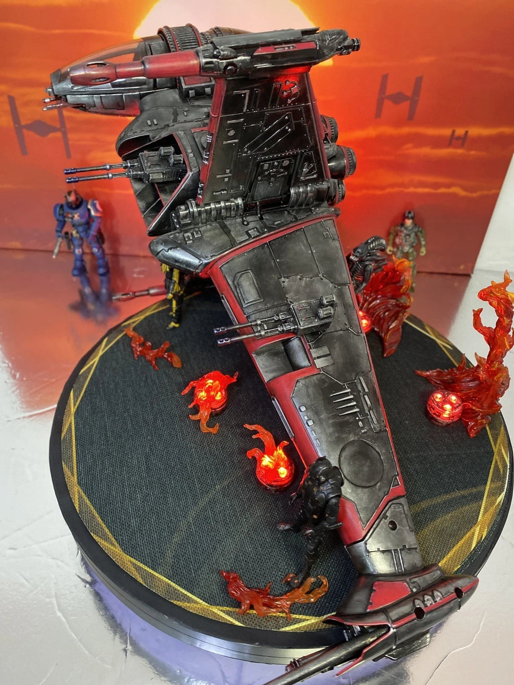 Sable Lancer — Custom Star Wars B-Wing Fighter Vintage Kenner Sith Jedi Custom