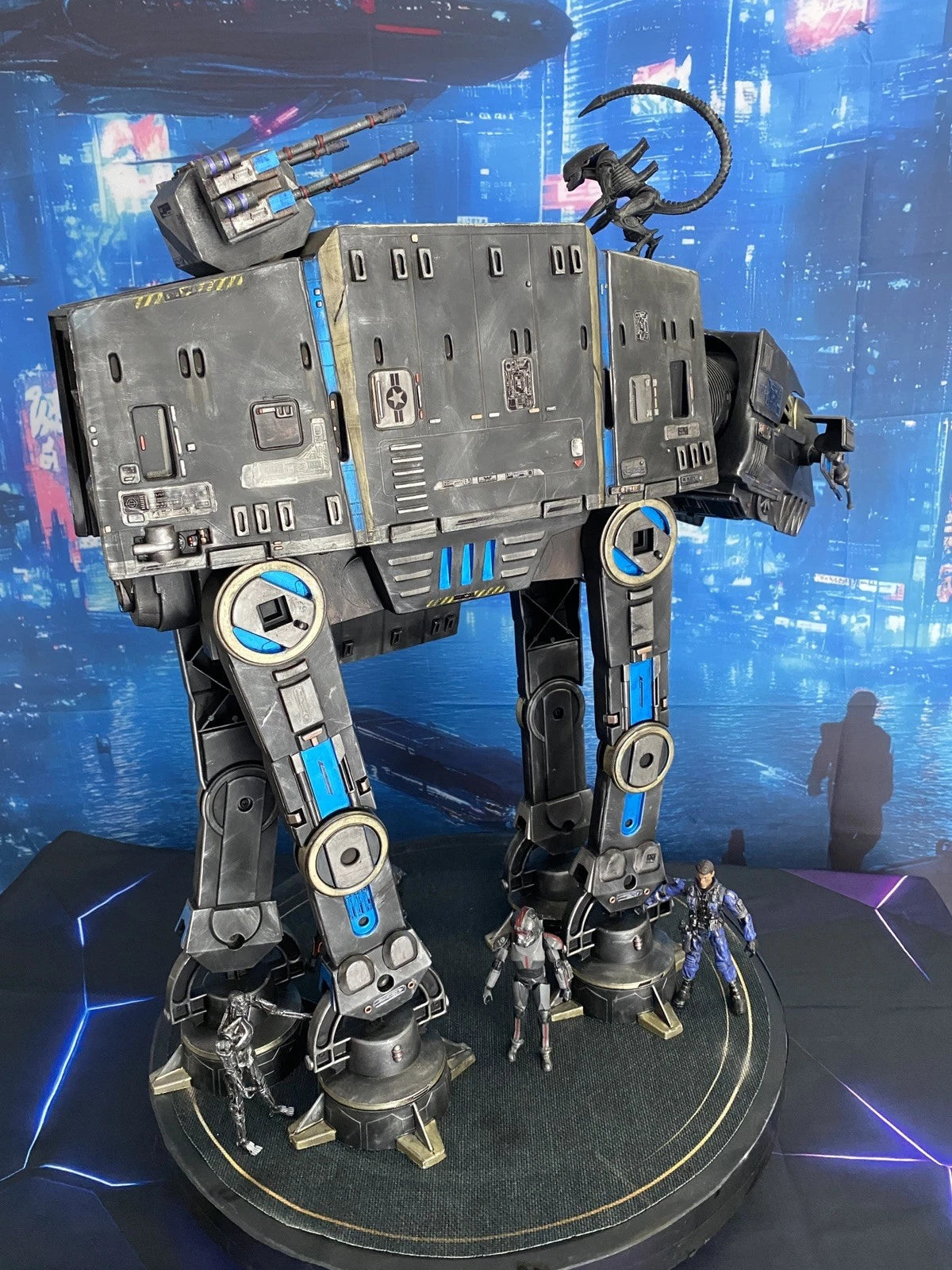 Star Wars AT-AT Aliens Weyland Yutani Custom Imperial vintage Kenner Diorama