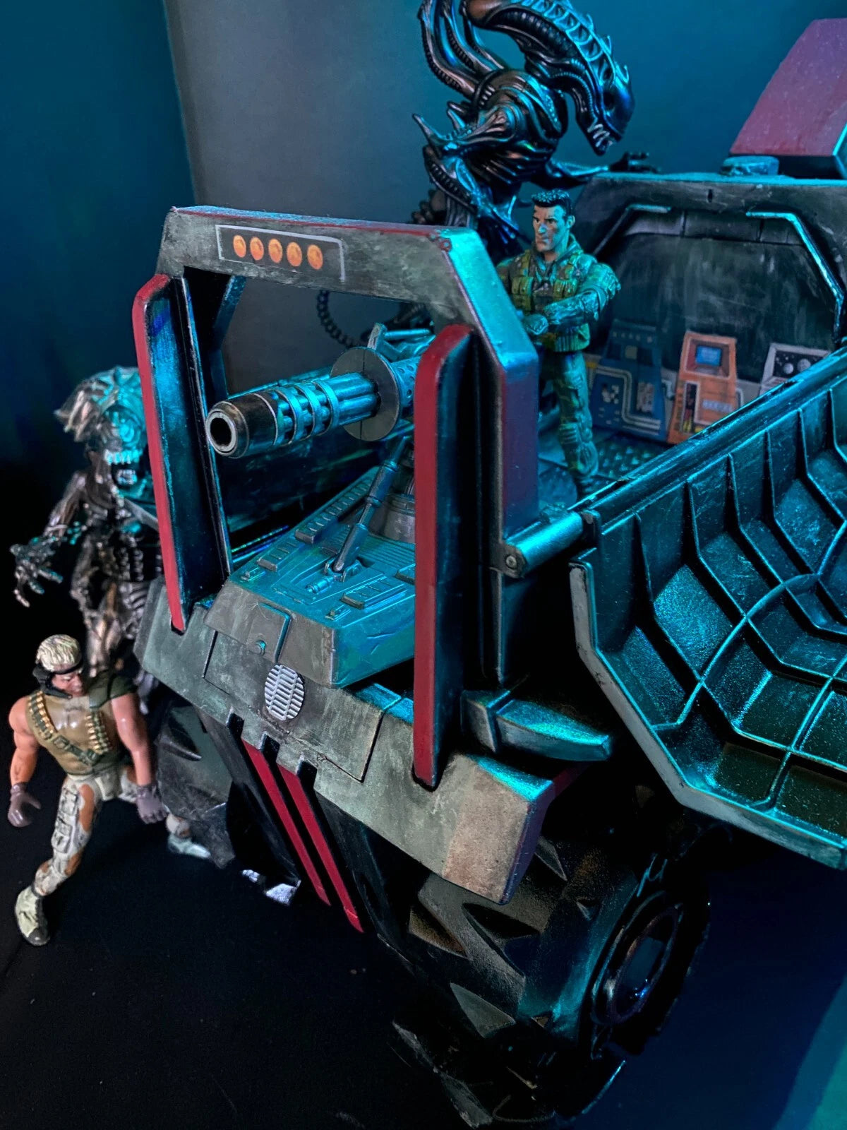 Redline Warden Resident Evil Biohazard Response Gun Truck Custom Diorama Vehicle