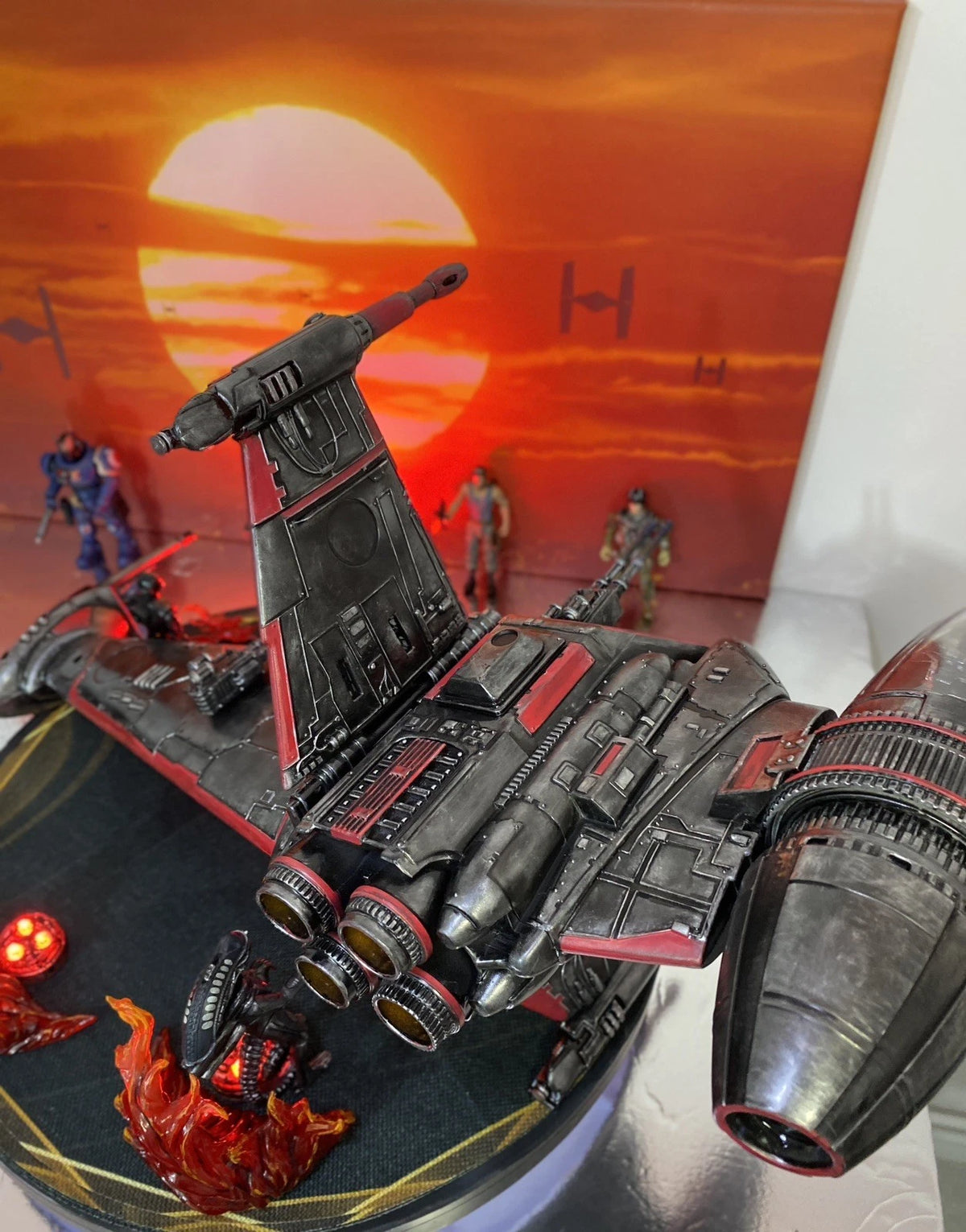Sable Lancer — Custom Star Wars B-Wing Fighter Vintage Kenner Sith Jedi Custom