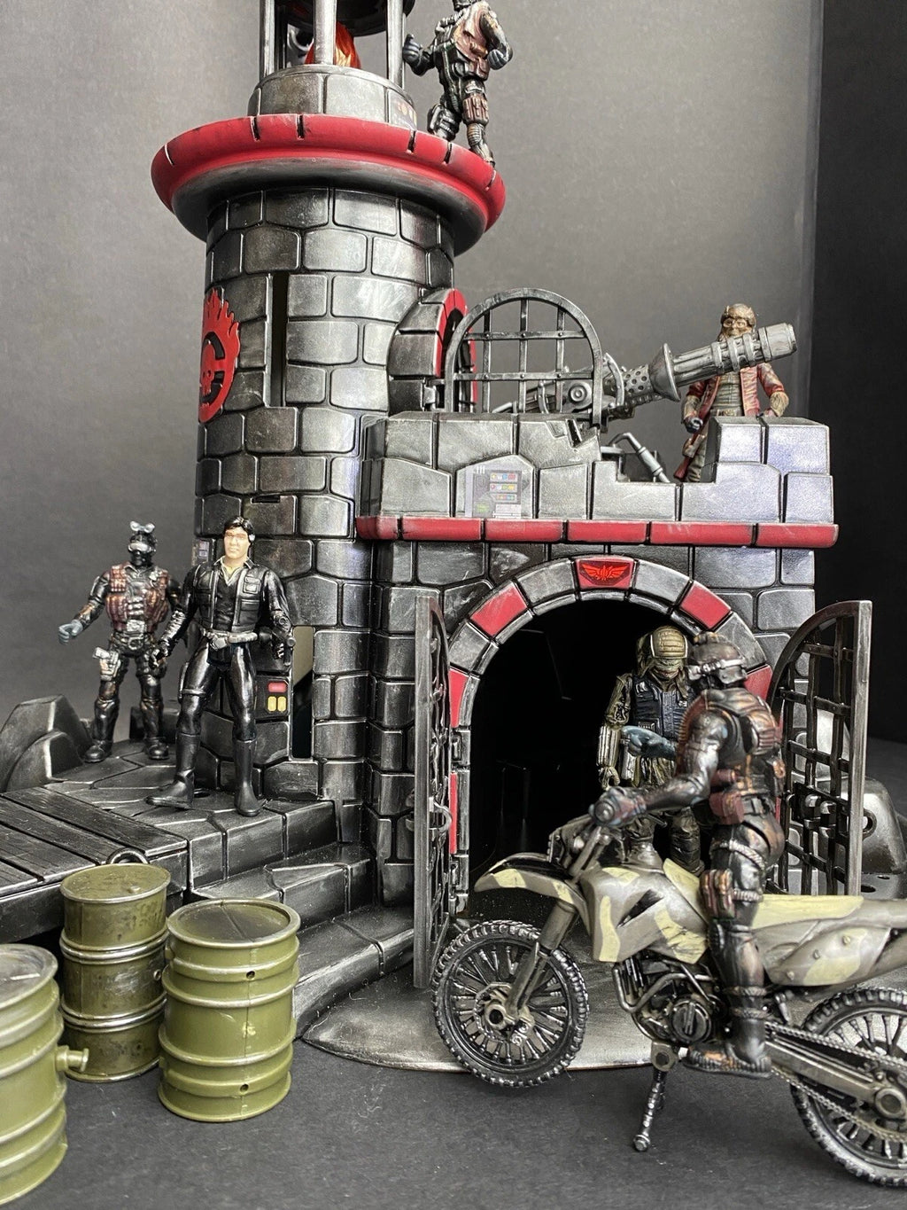 GI JOE COBRA Blackspire Outpost Fortress Diorama 1:18 3.75 Inch Vintage Custom