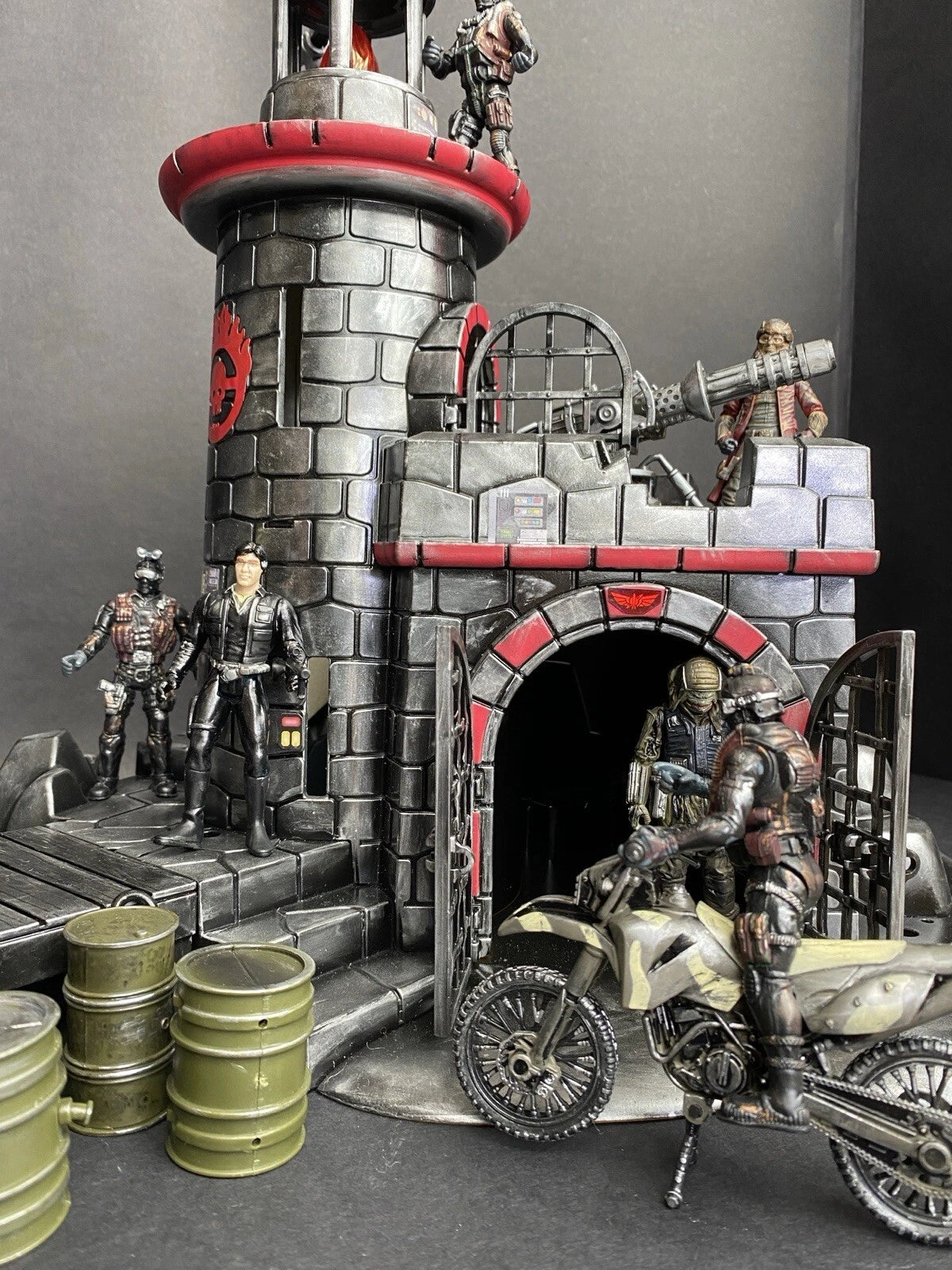 GI JOE COBRA Blackspire Outpost Fortress Diorama 1:18 3.75 Inch Vintage Custom