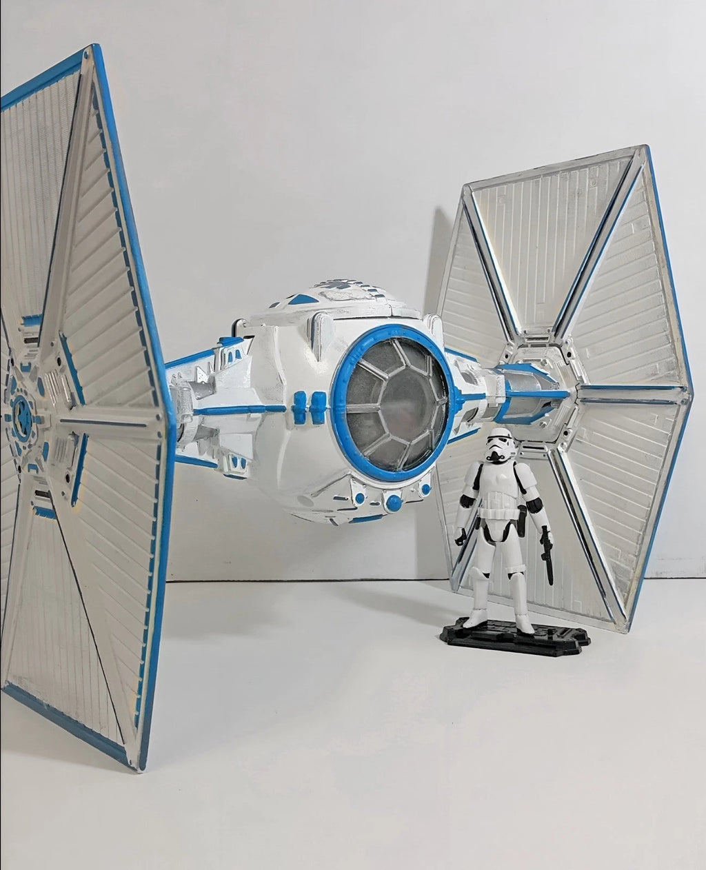 TIE Fighter “Glacier Warden” Interceptor Custom Star Wars Vintage Collectible