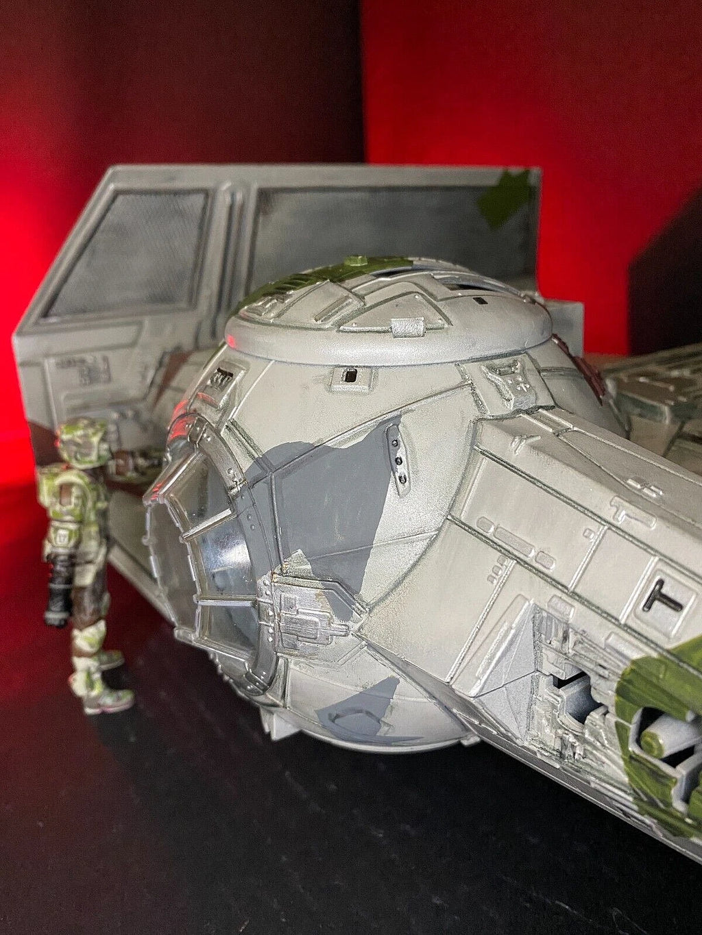 Star Wars Jungle Recon Tie Fighter Interceptor Sith Empire Vintage Kenner Custom - view 14