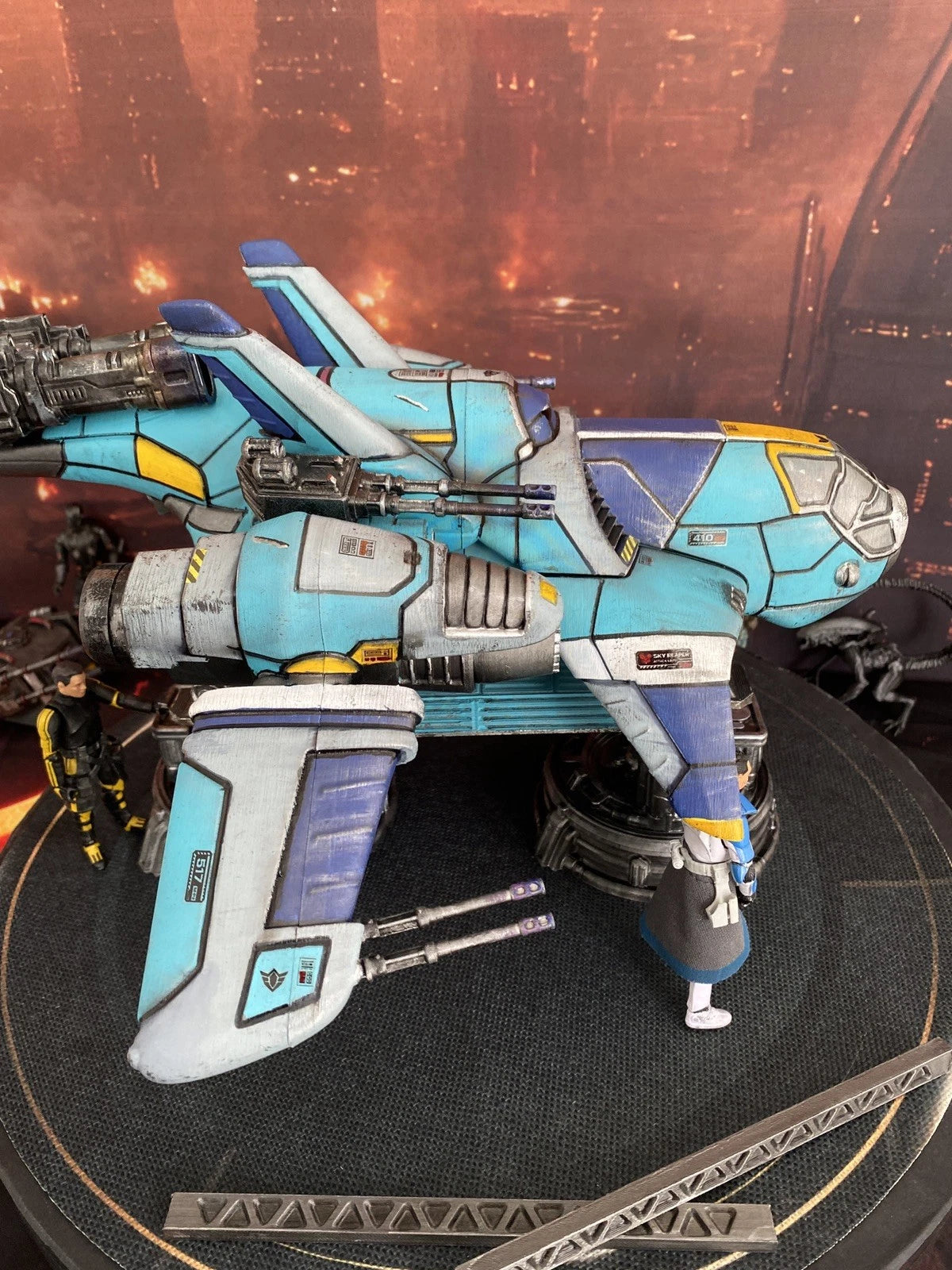 Tyrell Sector Interceptor K-410 | Custom Blade Runner Gunship vintage Diorama