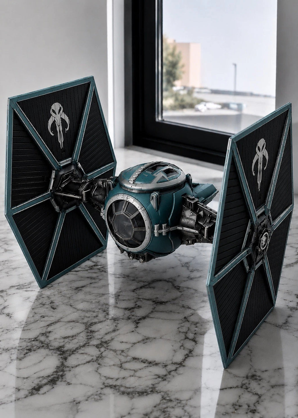 Mandalorian TIE Fighter Commission Star Wars Andor Vintage Sith Kenner Custom