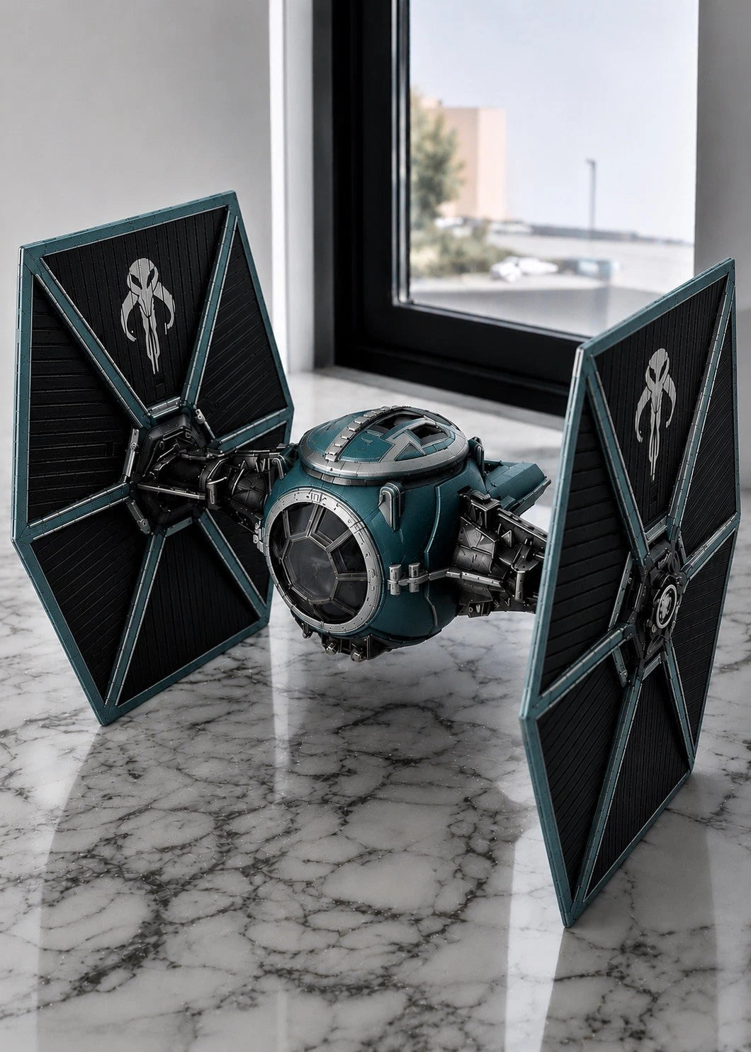 Mandalorian TIE Fighter Commission Star Wars Andor Vintage Sith Kenner Custom