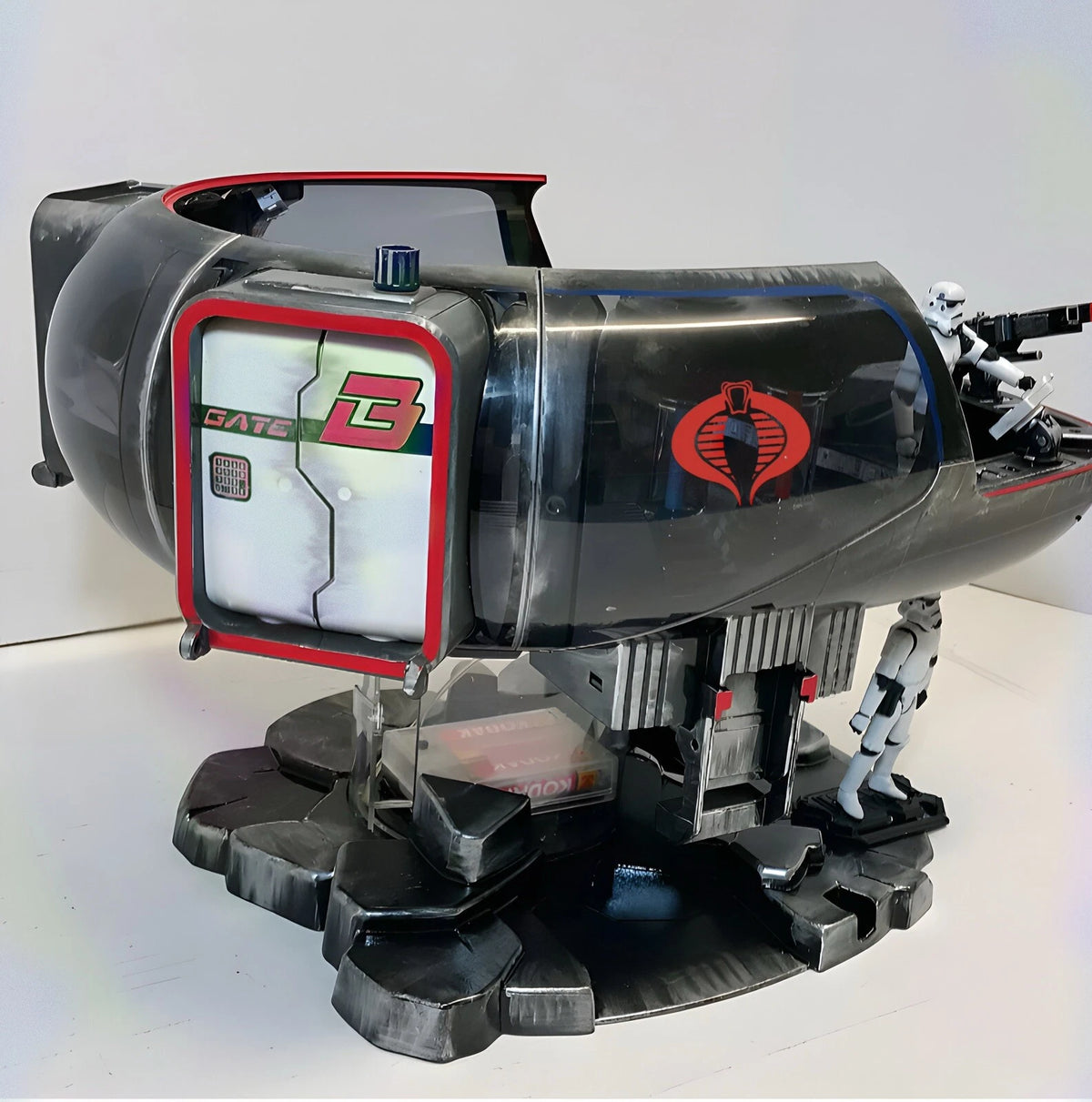 GI JOE COBRA “BLACKSITE CELL-9” CUSTOM DIORAMA OUTPOST LED LIGHT 3.75 1:18 - view 5