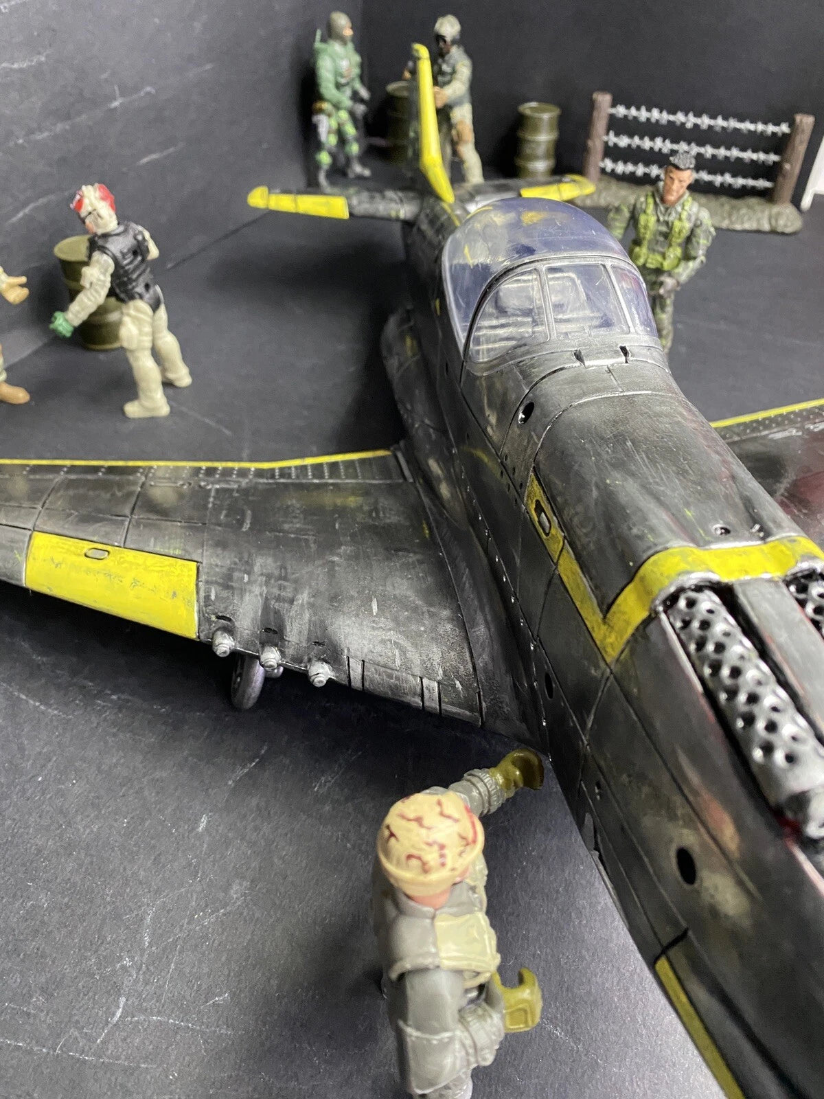GI JOE COBRA Developmental Night Viper VX-9 Jet Fighter 1:18 handpainted Custom