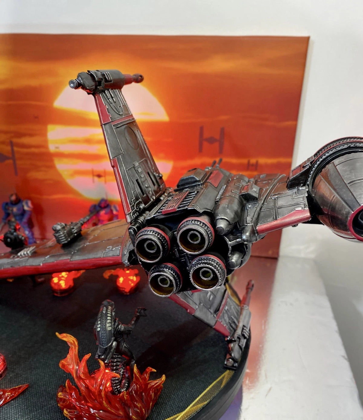 Sable Lancer — Custom Star Wars B-Wing Fighter Vintage Kenner Sith Jedi Custom