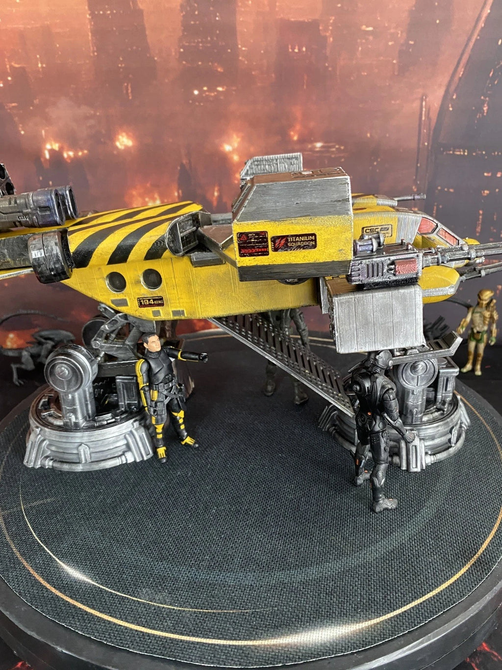 Aliens TITANIUM Gunship Colonial Marines Interceptor Romulus Earth Custom