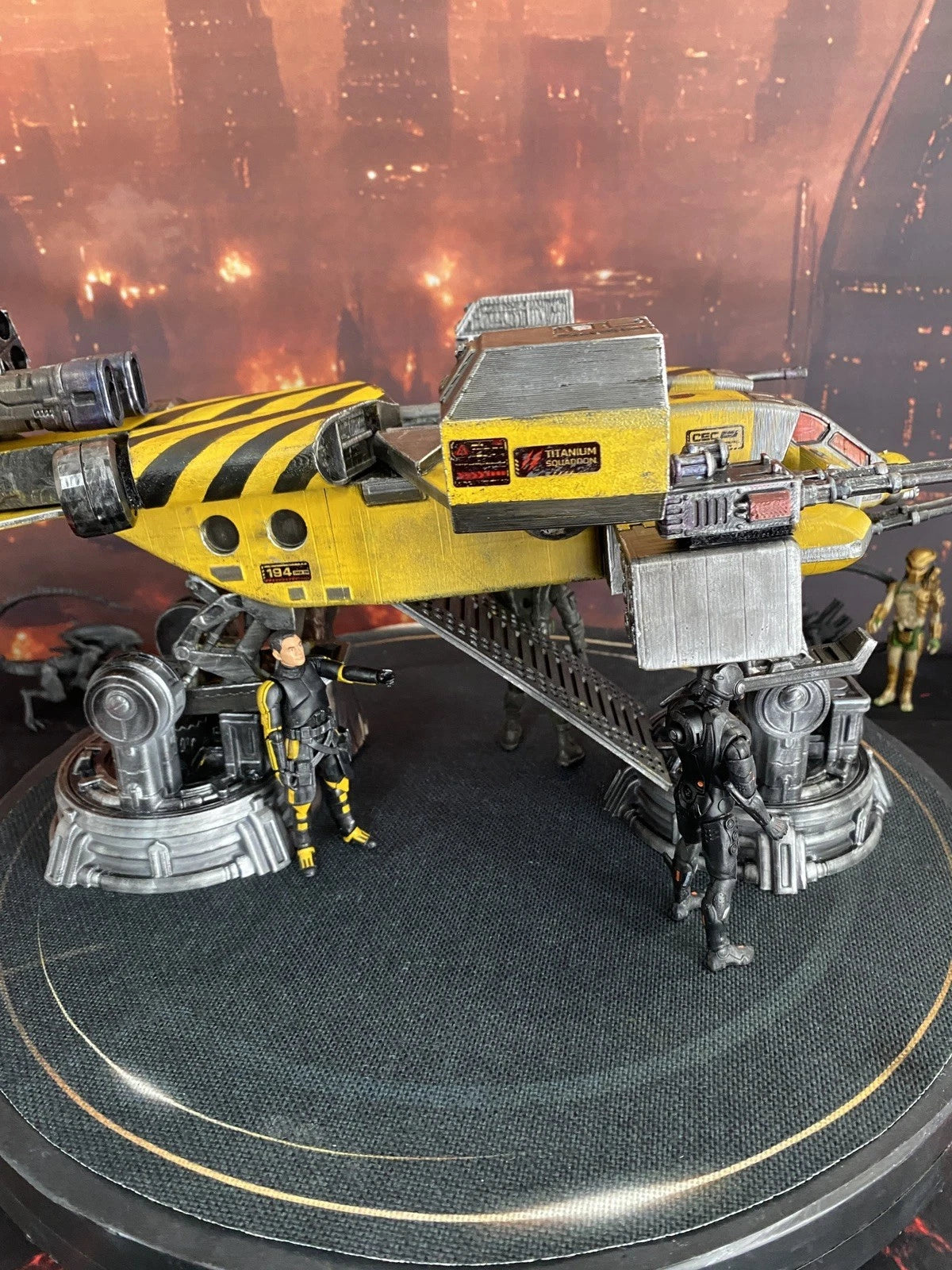 Aliens TITANIUM Gunship Colonial Marines Interceptor Romulus Earth Custom