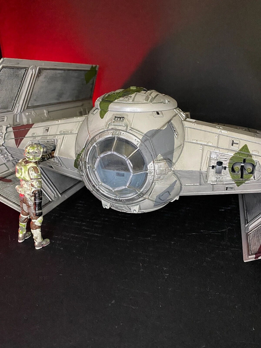 Star Wars Jungle Recon Tie Fighter Interceptor Sith Empire Vintage Kenner Custom - view 16