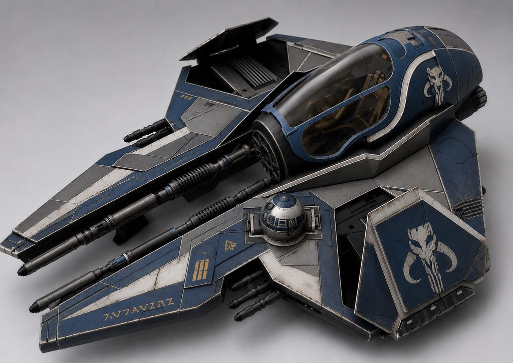 Mandalorian Starfighter Commission Star Wars Andor Vintage Sith Kenner Custom
